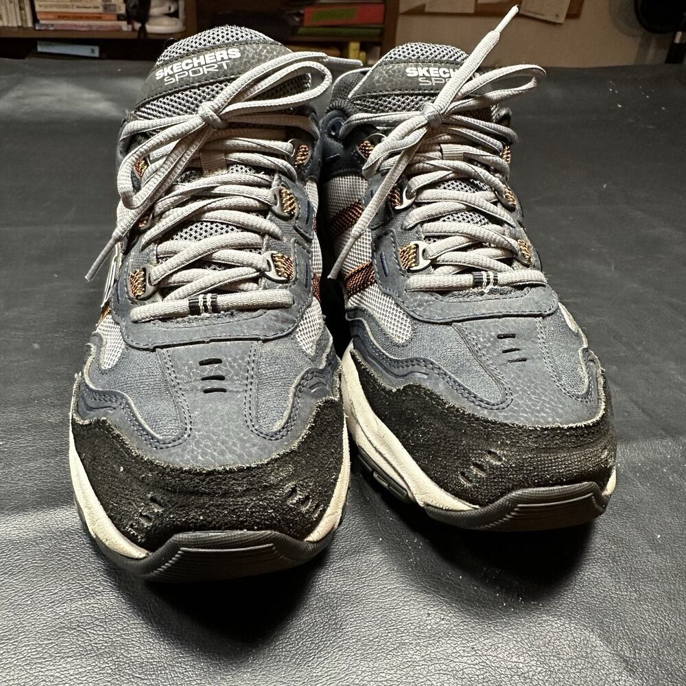 Skechers Shoes Men's 9 Blue Gray Sport Athletic Walking Low Top - 669 - Picture 6 of 12